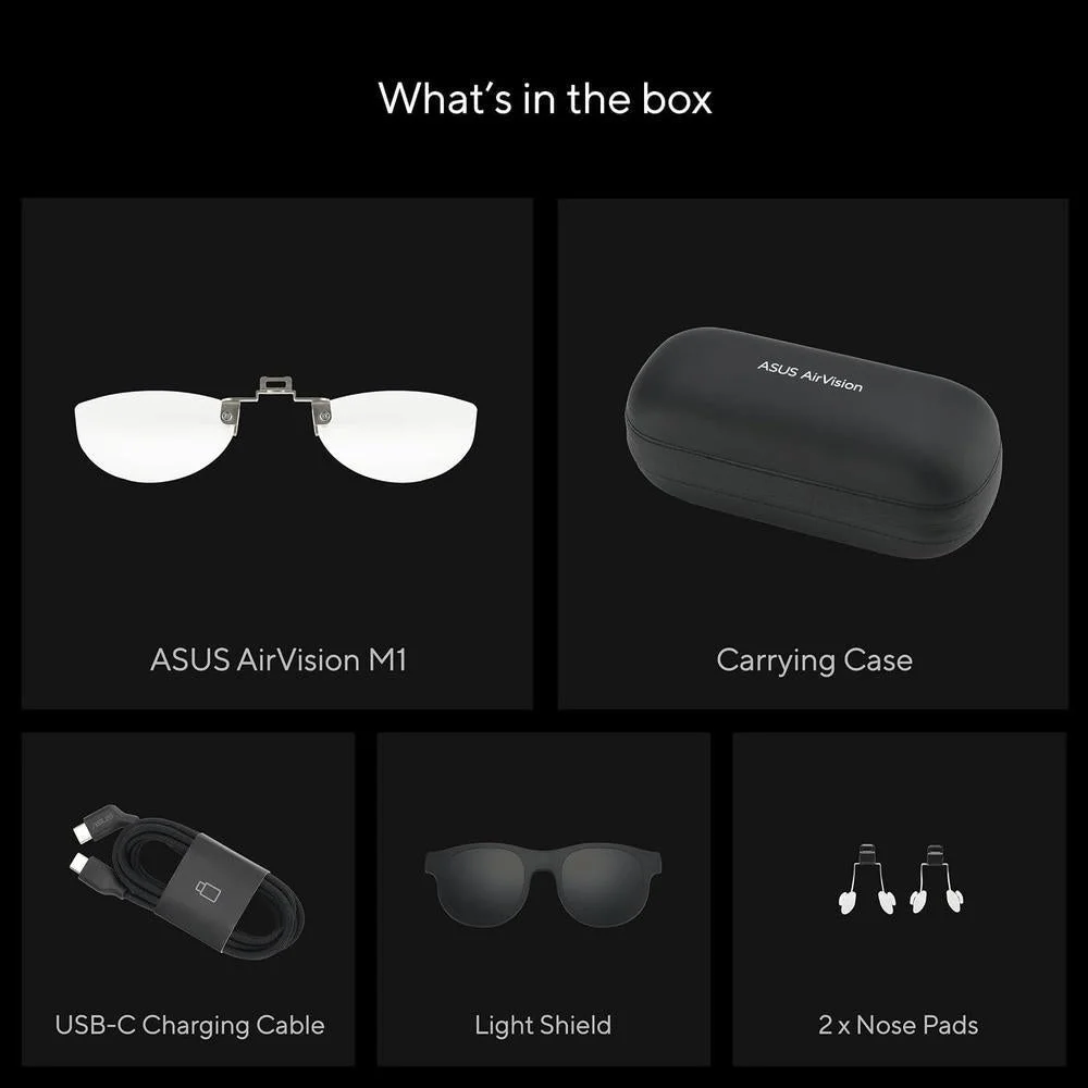 Gafas AR Inteligentes ASUS AirVision M1 con pantalla Micro-OLED, altavoces y conectividad USB-C