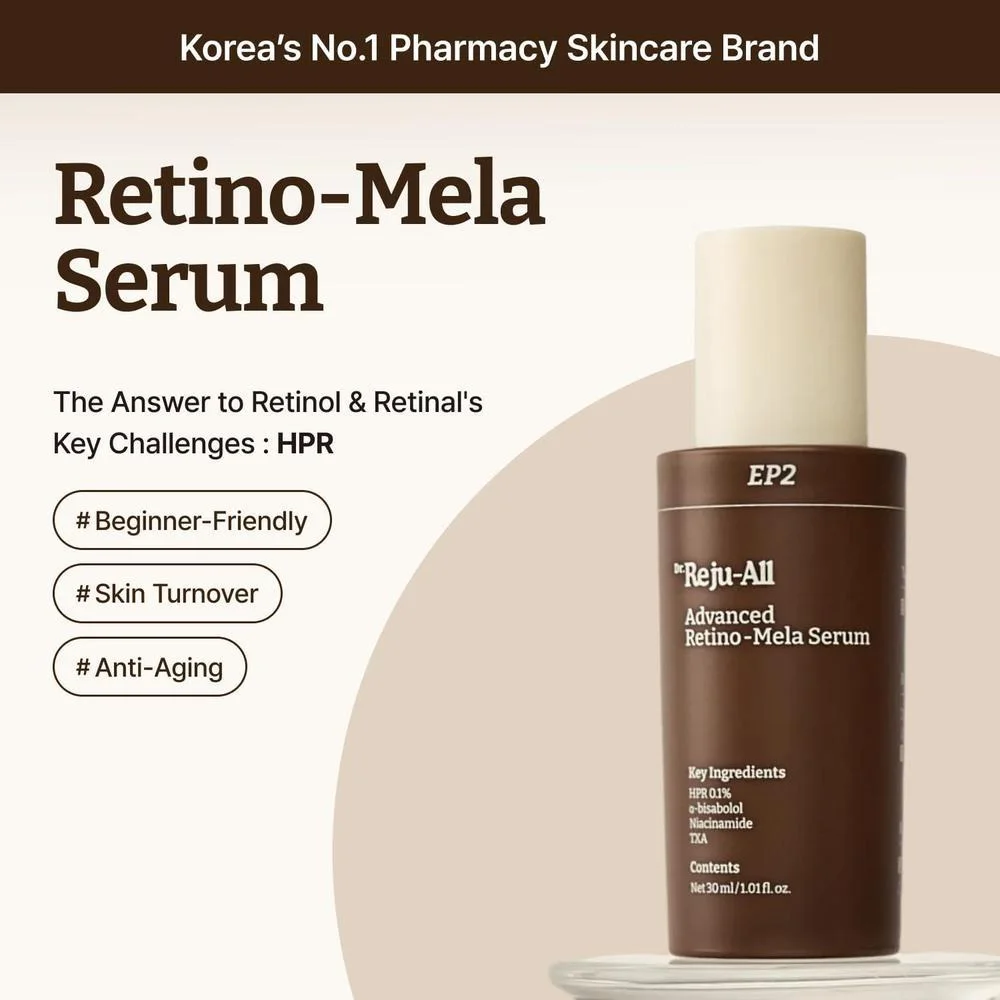 Dr.Reju-All Advanced Retino-Mela Serum y LC-Ceramide Barrier Cream para Hidratación y Cuidado de la Piel
