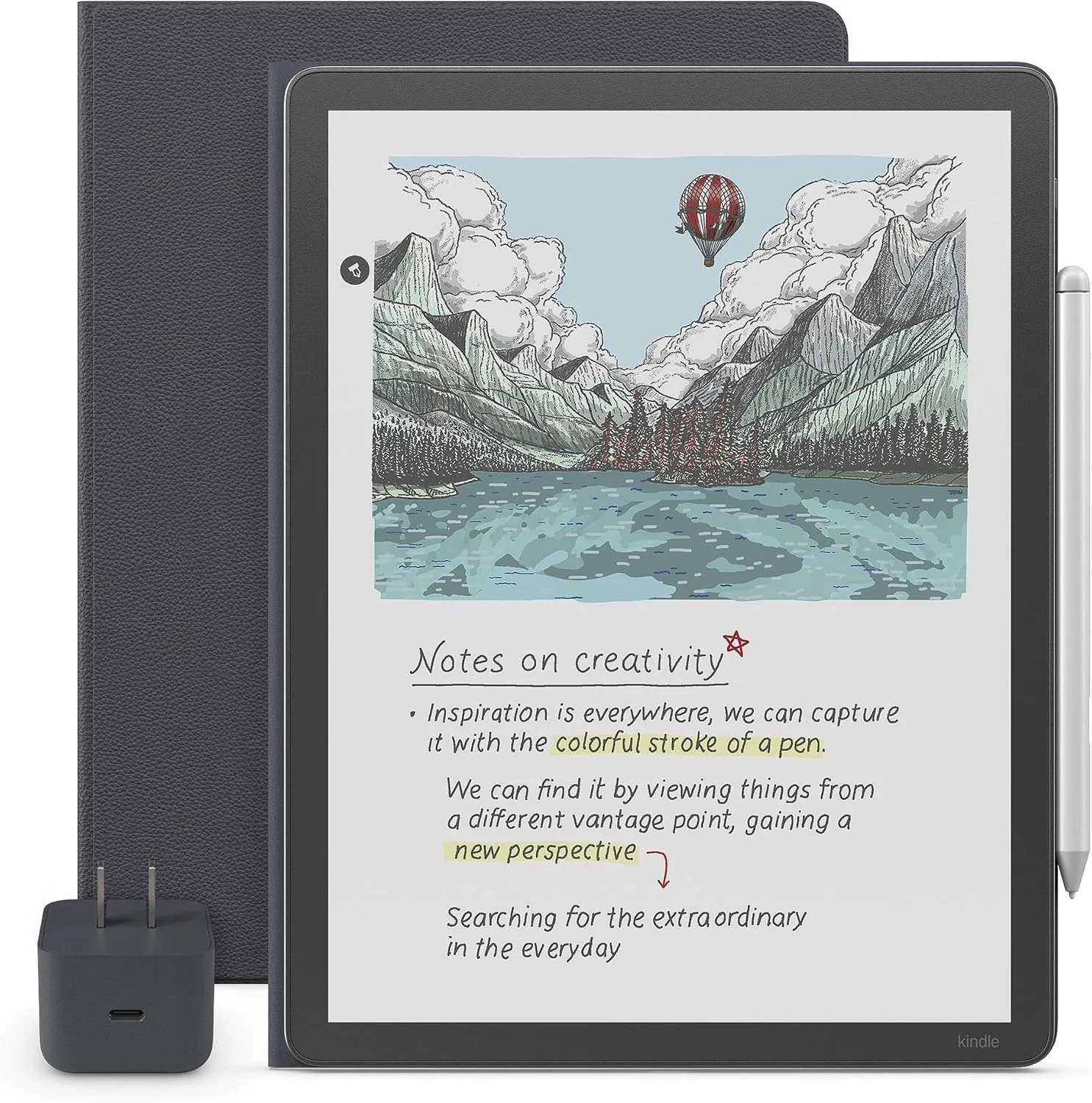 Amazon Kindle Scribe Colorsoft Essentials Bundle - Caramel (Lápiz Premium + Folio)
