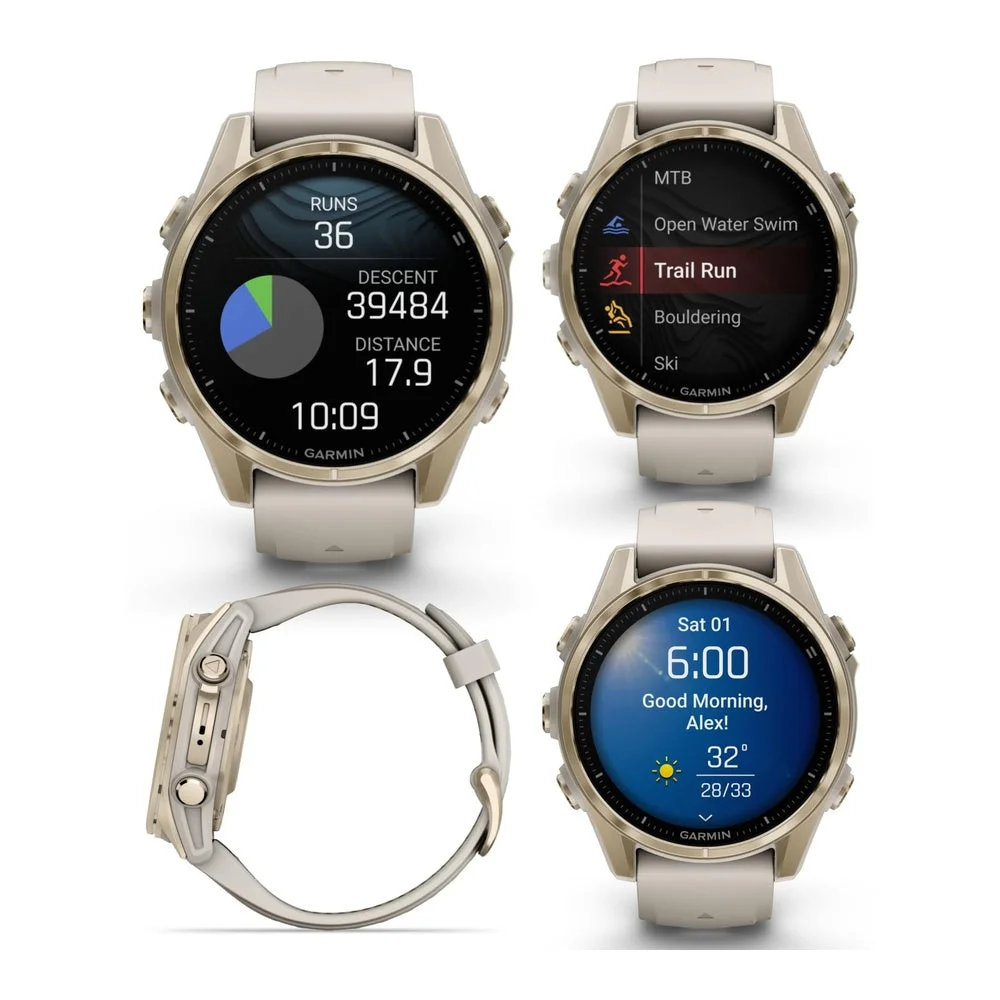Garmin Fenix 8 - Sapphire - Soft Gold