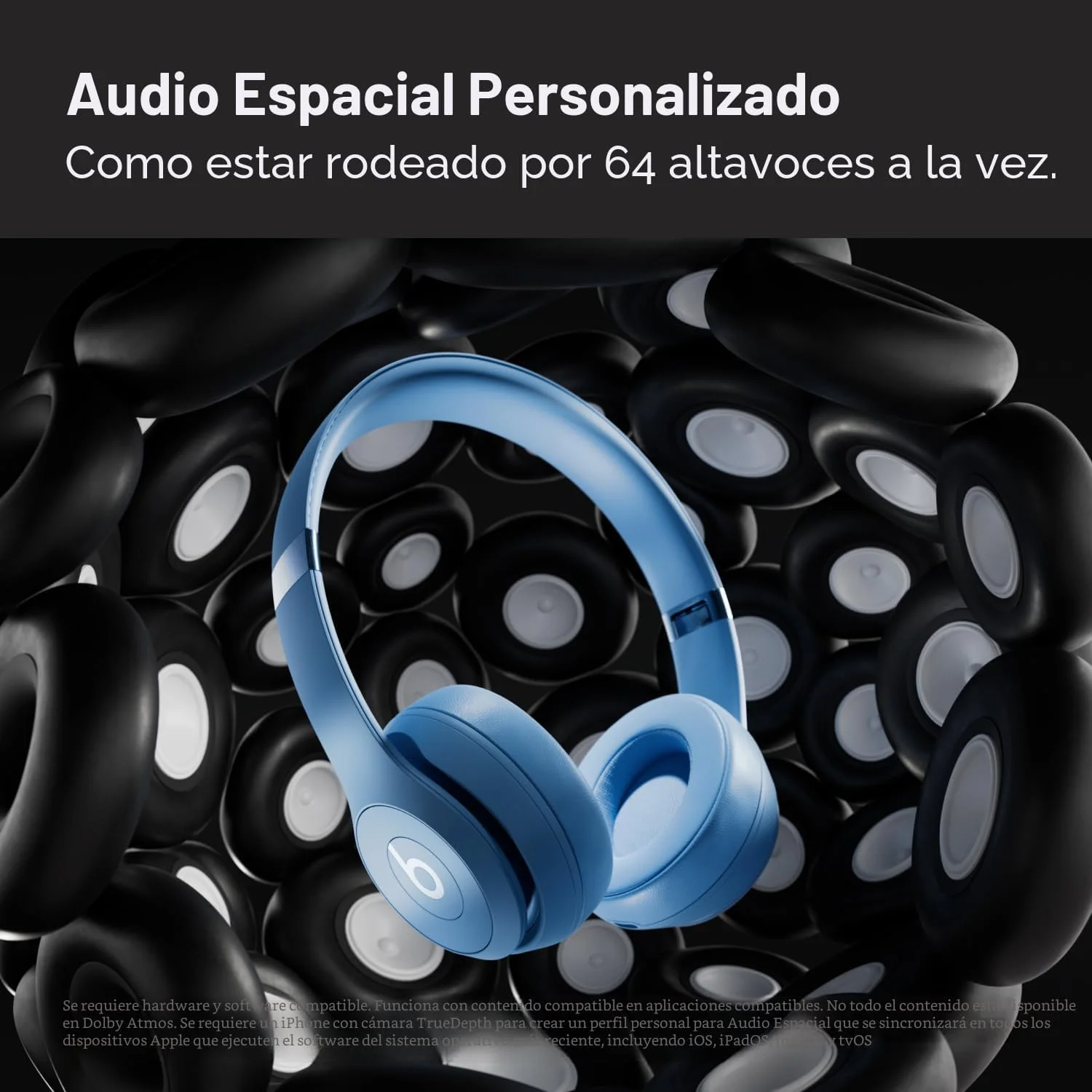 Beats Solo 4 - Azul Pizarra — Audífonos inalámbricos Bluetooth on-ear, hasta 50h