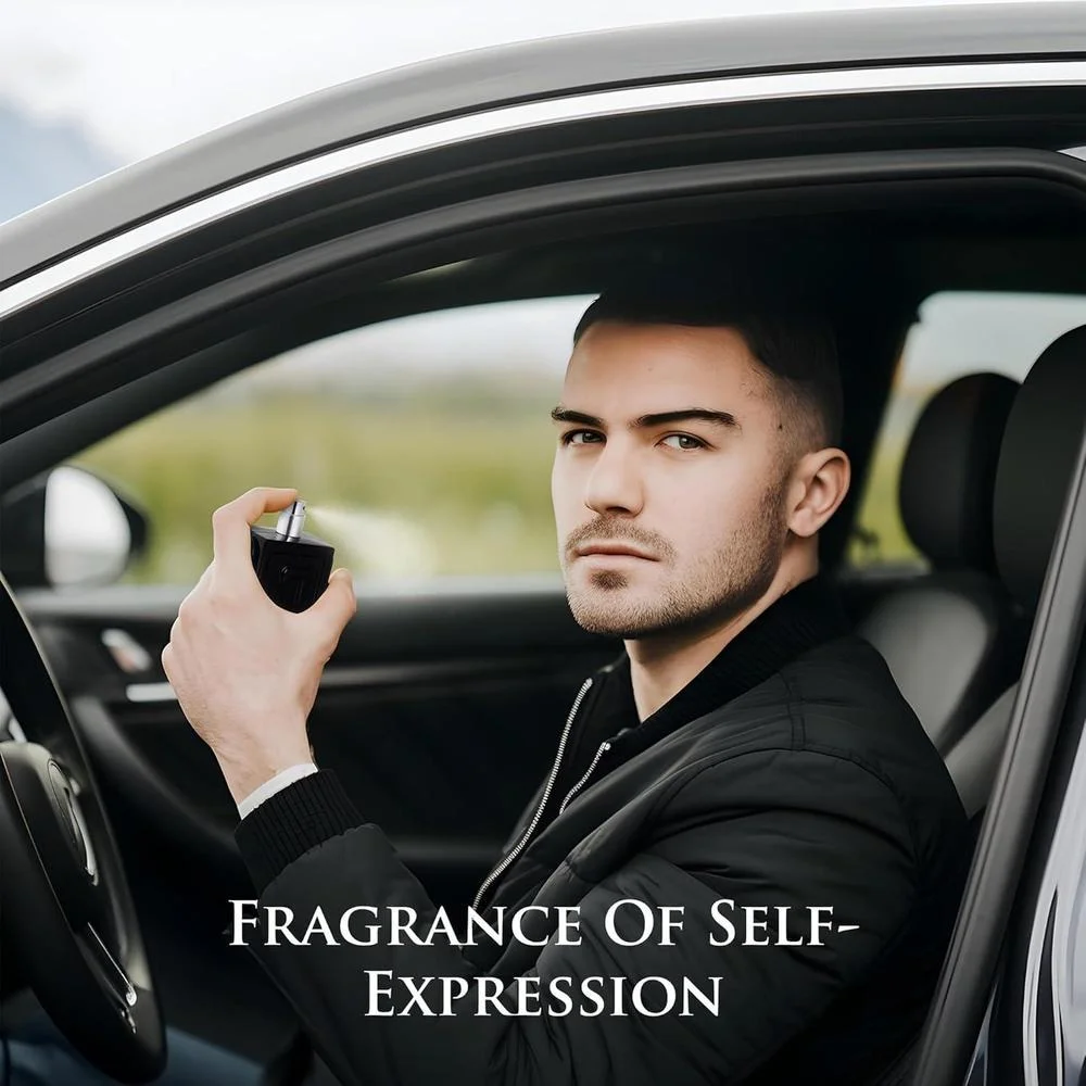 Robot Noir para hombre, fragancia fresca de madera con cardamomo, ruibarbo, bergamota, limón, vainilla y vetiver haitiano