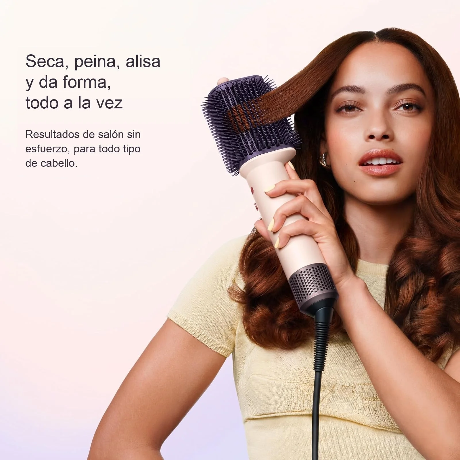 Dyson Airsmooth - Cepillo Moldeador y Secador, Voltaje Universal (Ceramic Pink / Rose Gold)