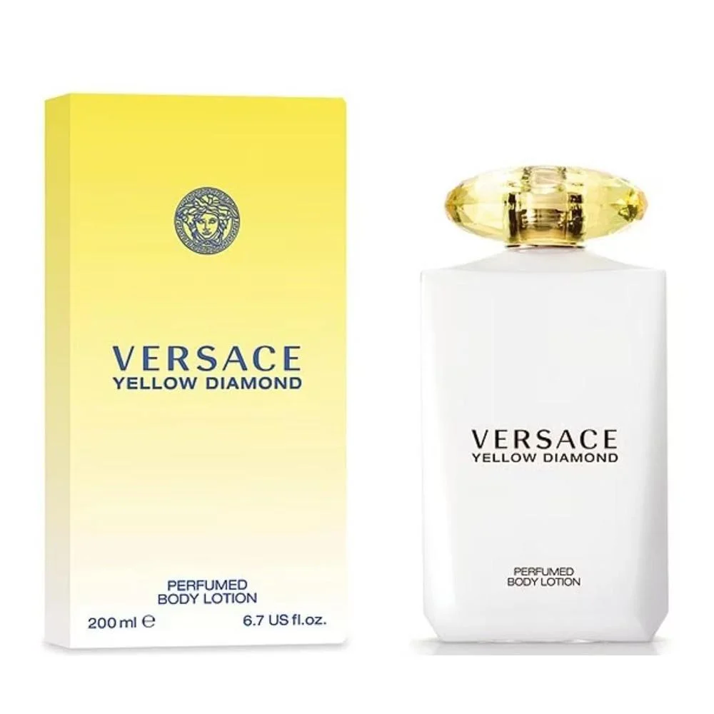 Versace Loción Corporal Diamante Amarillo, aroma floral, 200ml. Hidratación y luminosidad para la piel