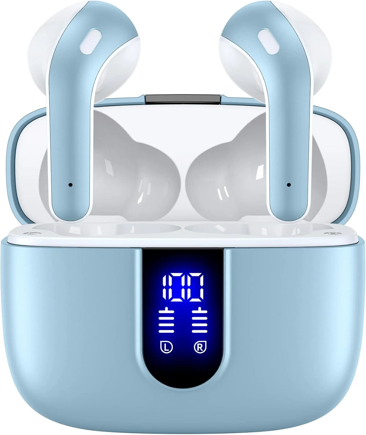 Audífonos TAGRY Bluetooth True Wireless con estuche de carga inalámbrica 60H de reproducción IPX5