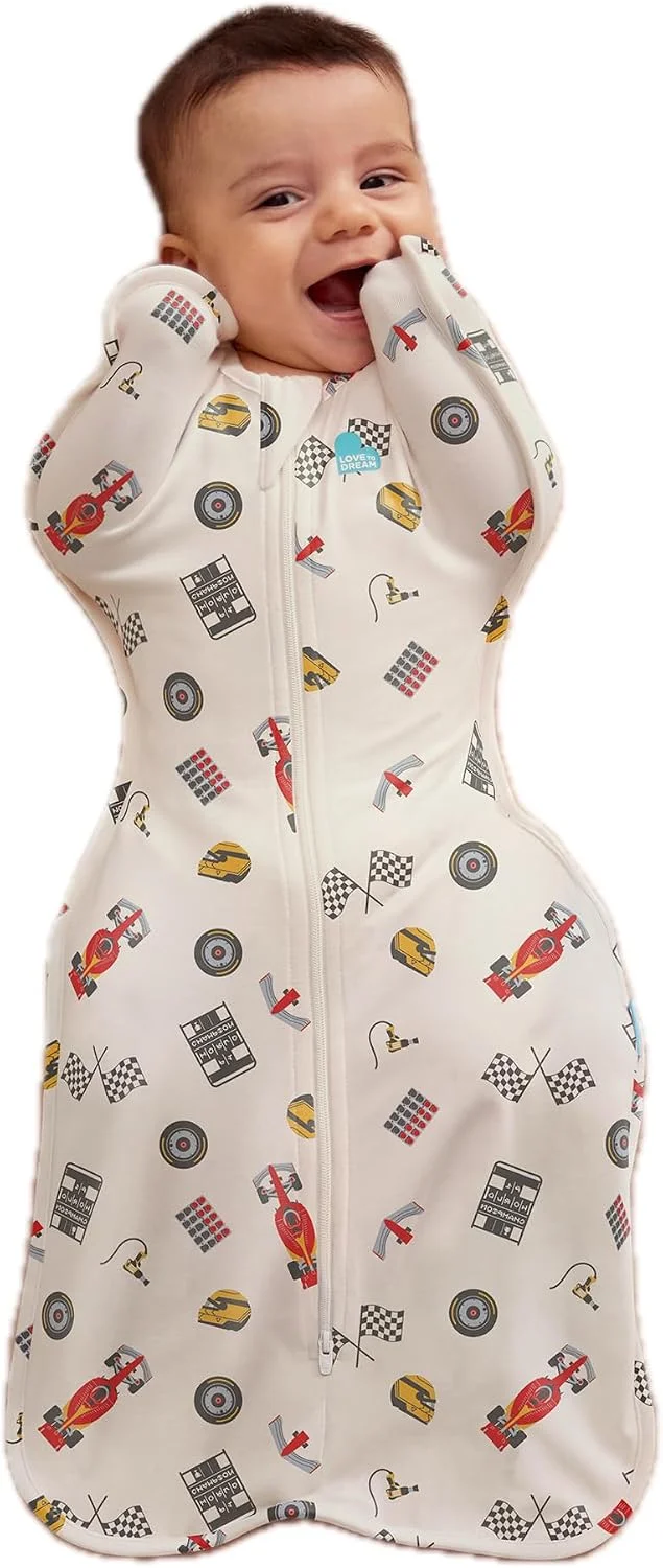 Saco de dormir Love to Dream Swaddle Up 1.0 TOG para bebé 5-8.5 lbs Dream Racer