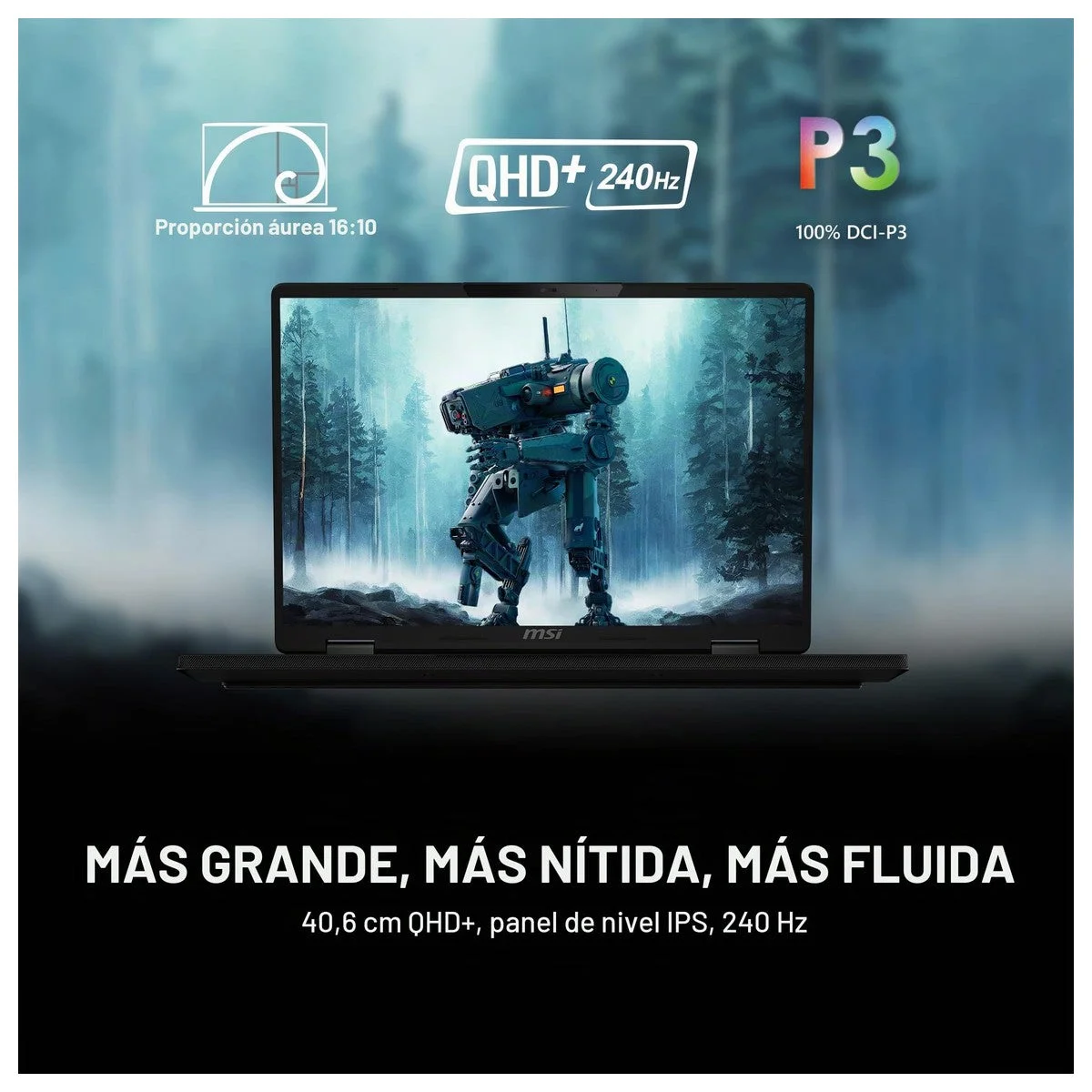 Laptop Gamer Msi Crosshair A16 Hx, Ryzen 9, Rtx 5060, 16gb Ddr5, 1tb Nvme Ssd, Pantalla Qhd+ 240hz, Windows 11