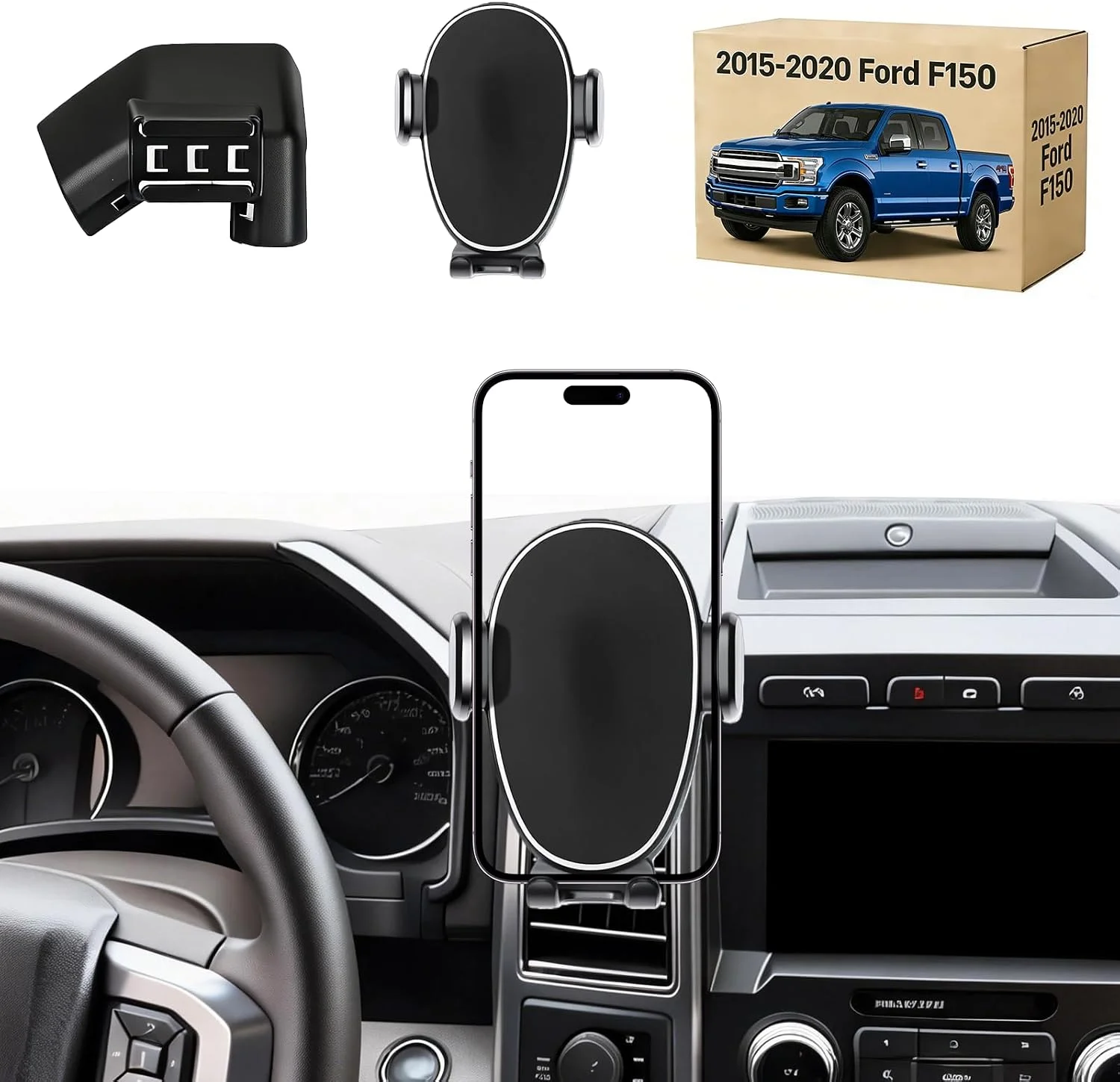 Soporte para celular Ford F-150 y Super Duty 360° ajustable para dashboard