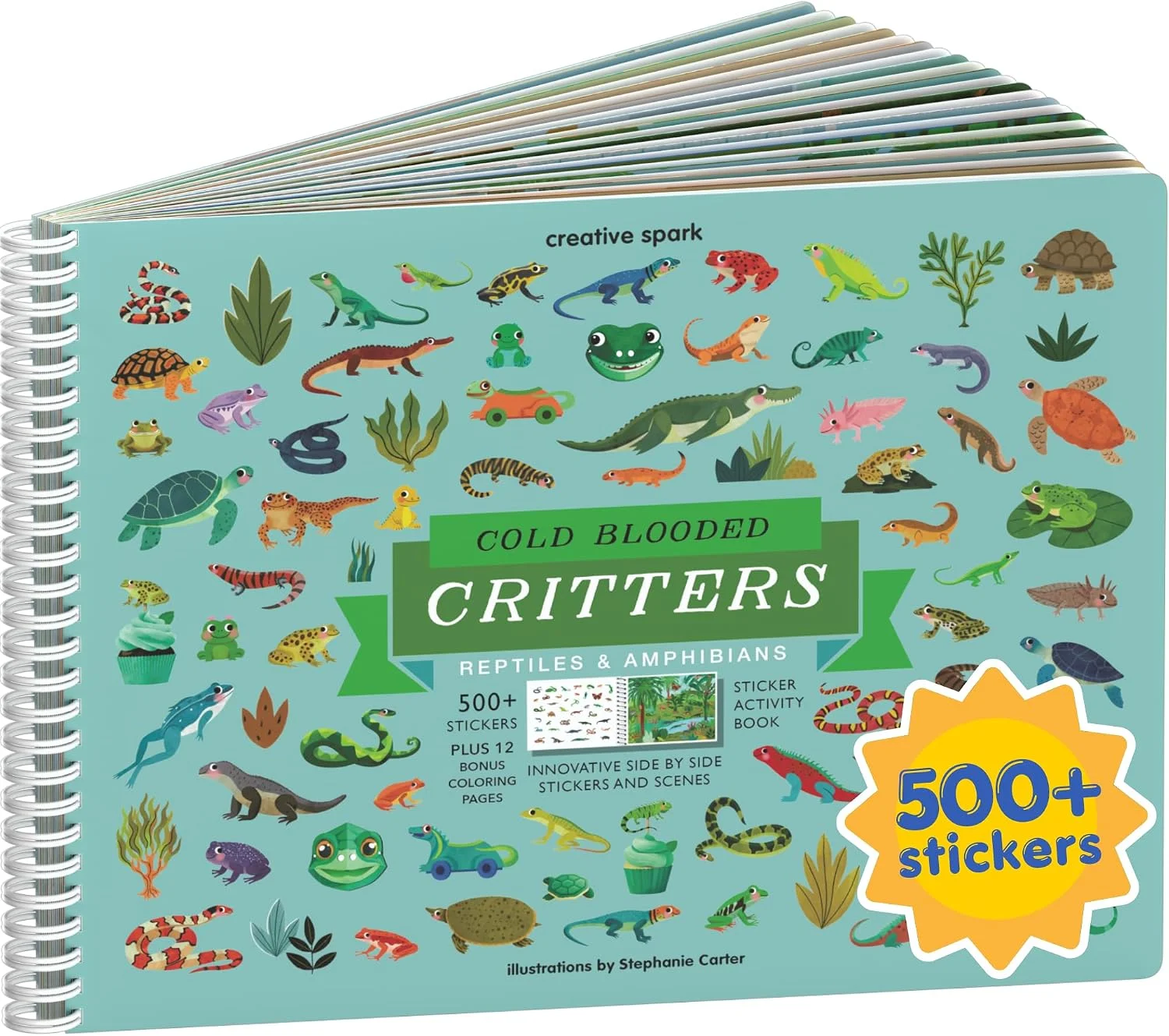 Libro de actividades Cupkin Reptiles con stickers, 500+ pegatinas