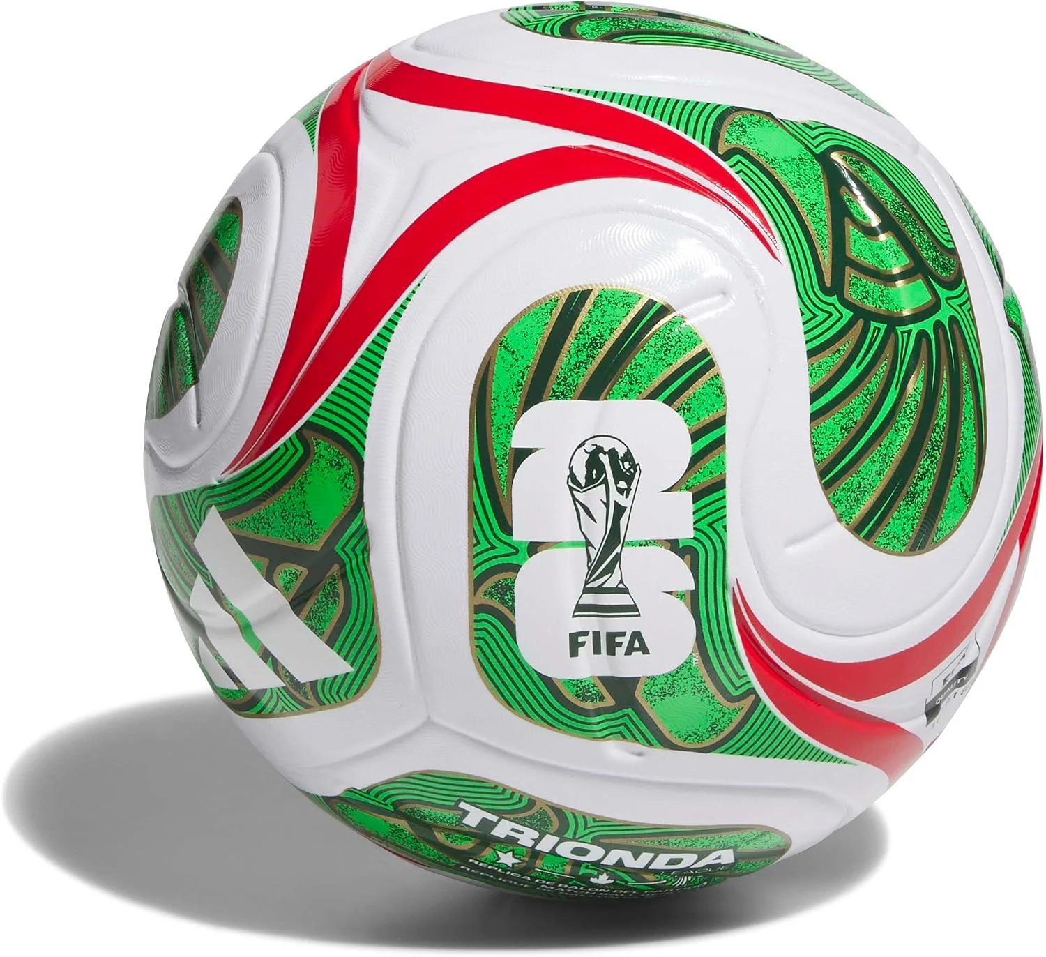 adidas Unisex-Adult World Cup League Mexico, White/Vivid Red/Amazon Green/Flash Lime, 4
