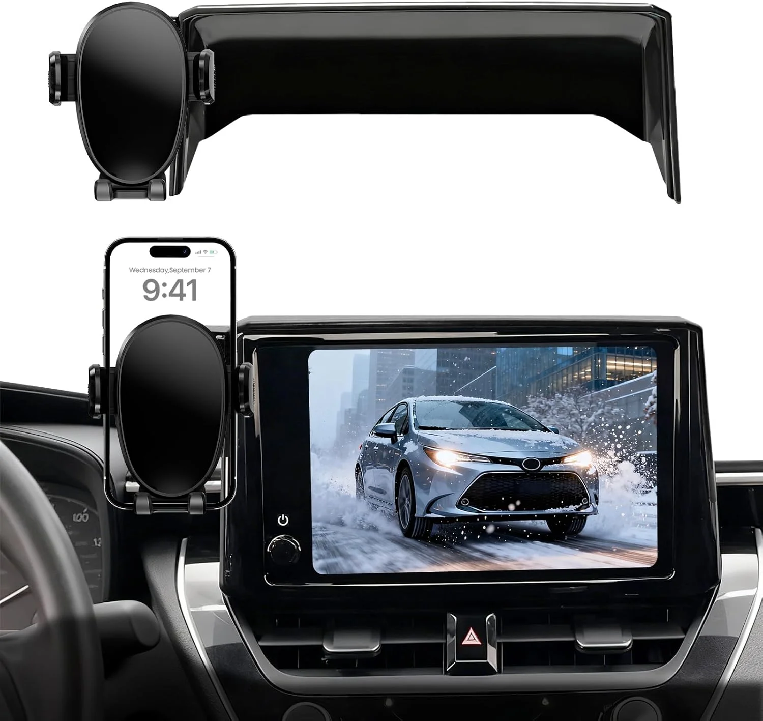 Soporte para celular Toyota Corolla 2019-2026 pantalla 8 pulgadas ajustable 360°