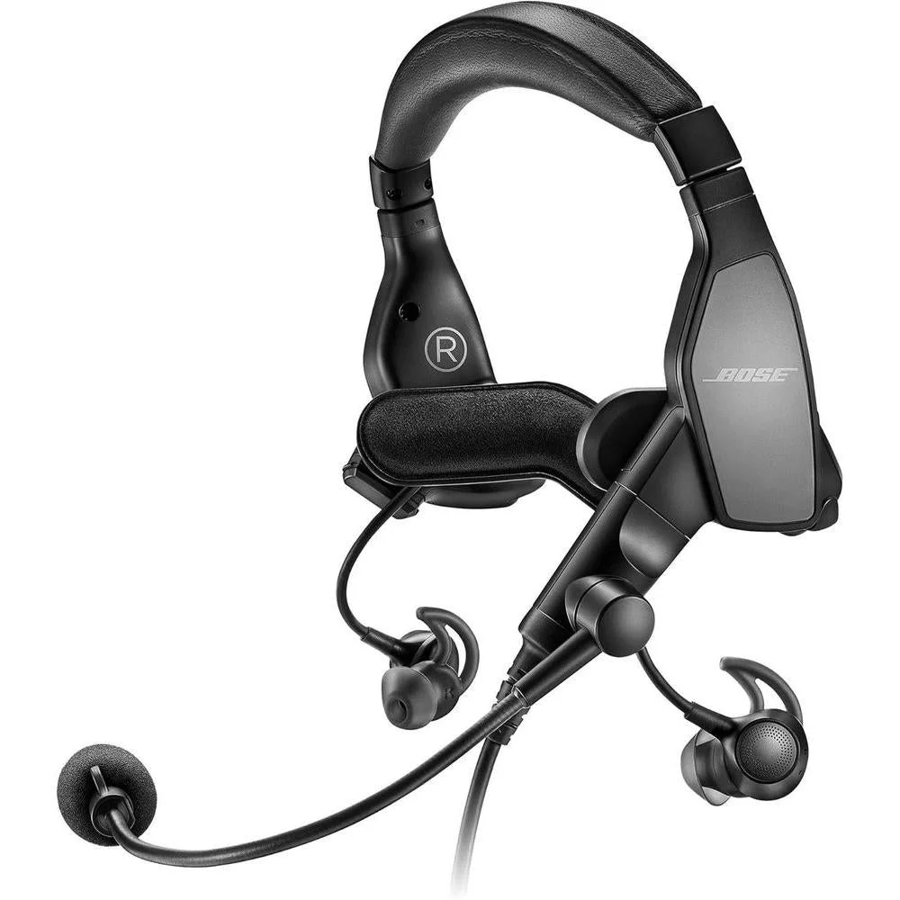 Auriculares de aviación Bose Proflight Series 2 con Bluetooth, cable de doble enchufe, cancelación de ruido y diseño ligero