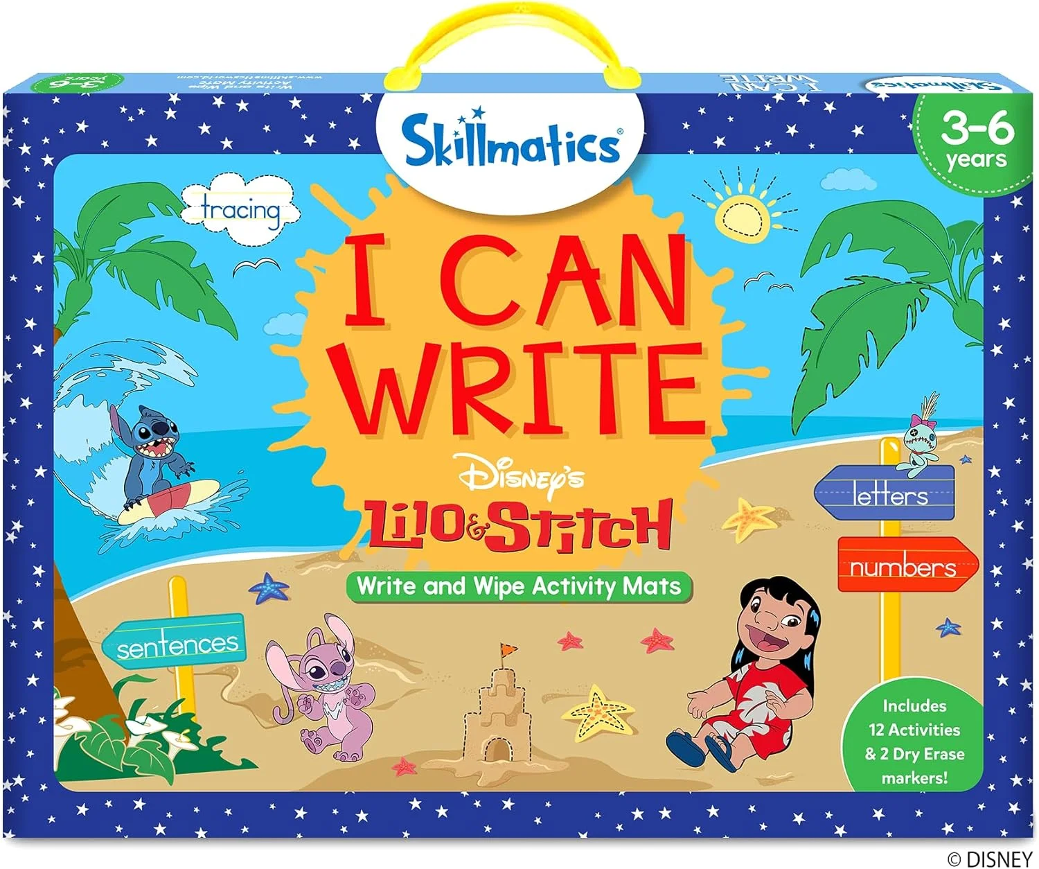 Tapetes de Actividades Reutilizables I Can Write Disney Lilo & Stitch
