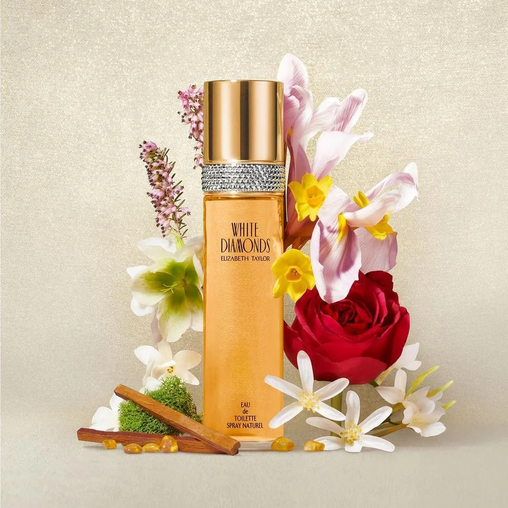 Perfume para mujer Elizabeth Taylor White Diamonds, esencia duradera para uso diario con fragancia floral