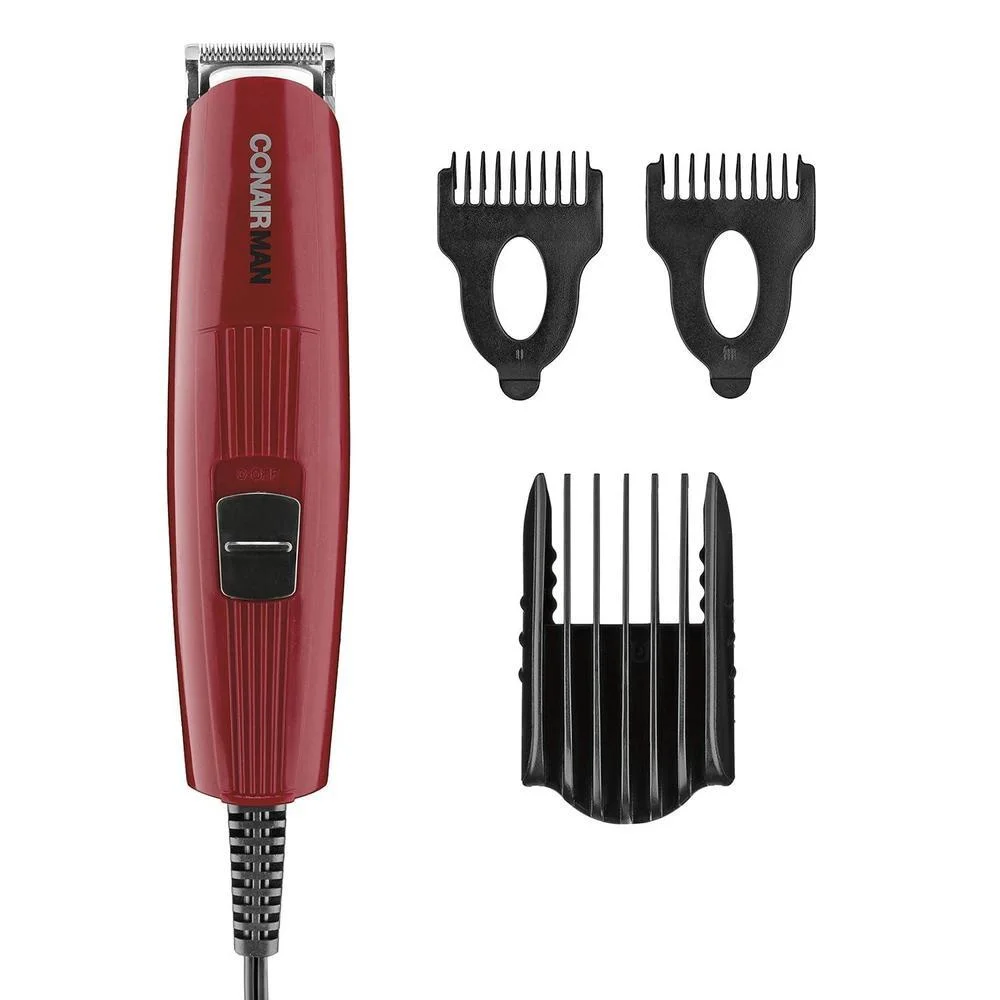 Recortadora eléctrica para barba y bigote de Conair con cuchilla de acero inoxidable y peine ajustable