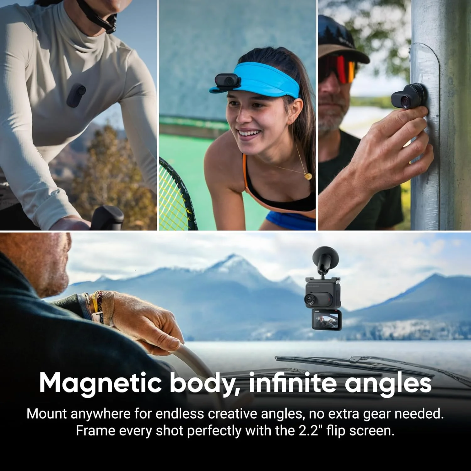 Insta360 GO 3S 64GB - Black — Cámara vlogging 4K manos libres, resistente al agua
