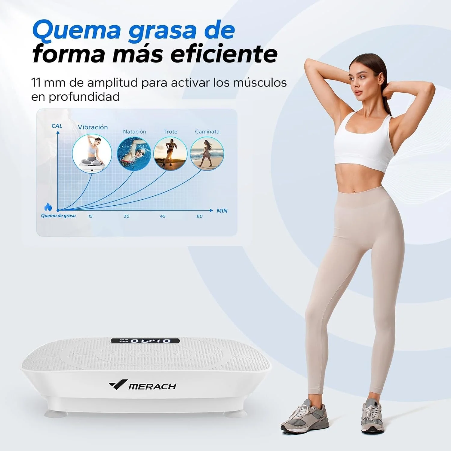 MERACH CV30 Pro Curved Vibration Plate Exercise Machine