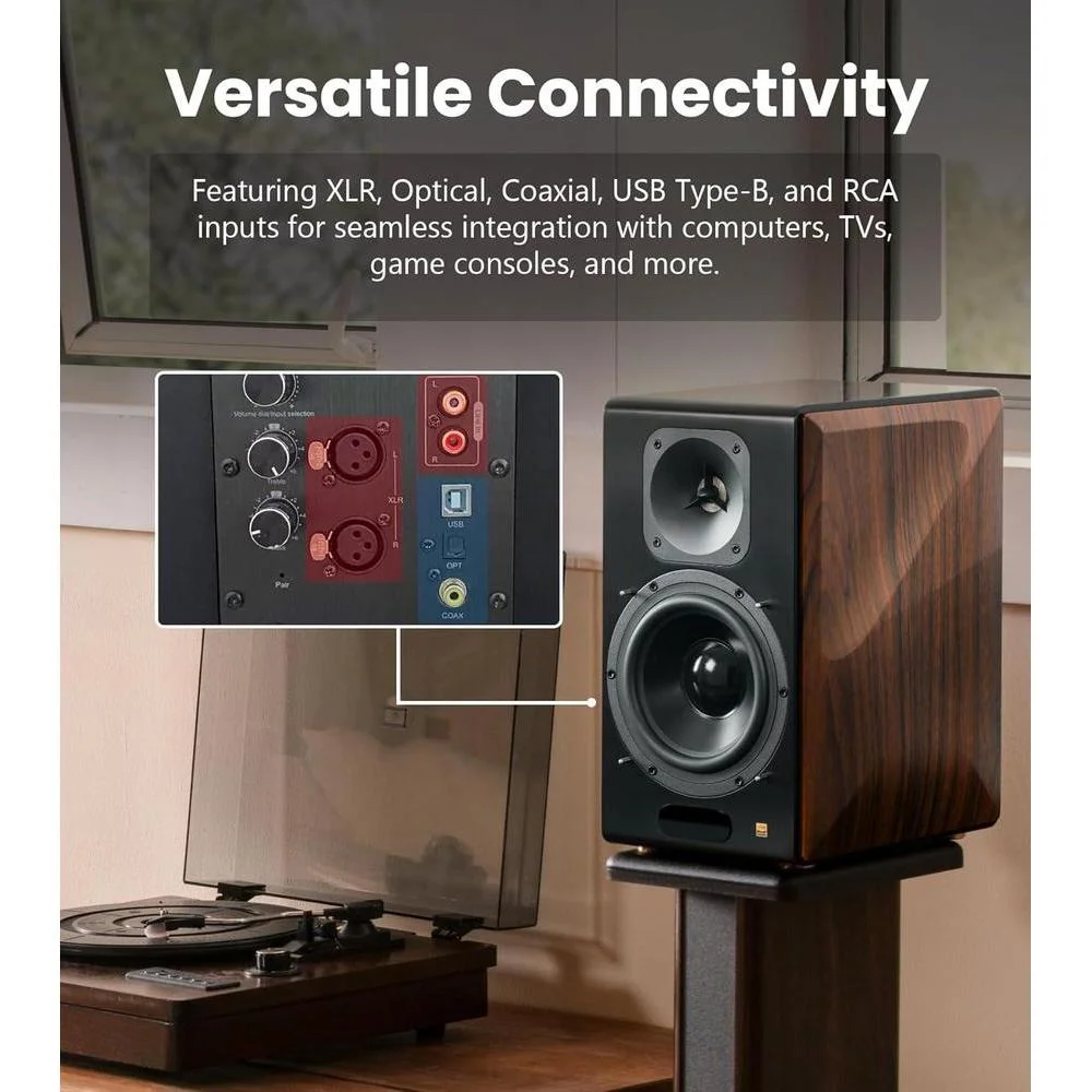 Edifier S3000MKII Altavoces audiófilos de alta resolución, 256 W RMS, aptX HD Bluetooth, inalámbrico, agudos planares