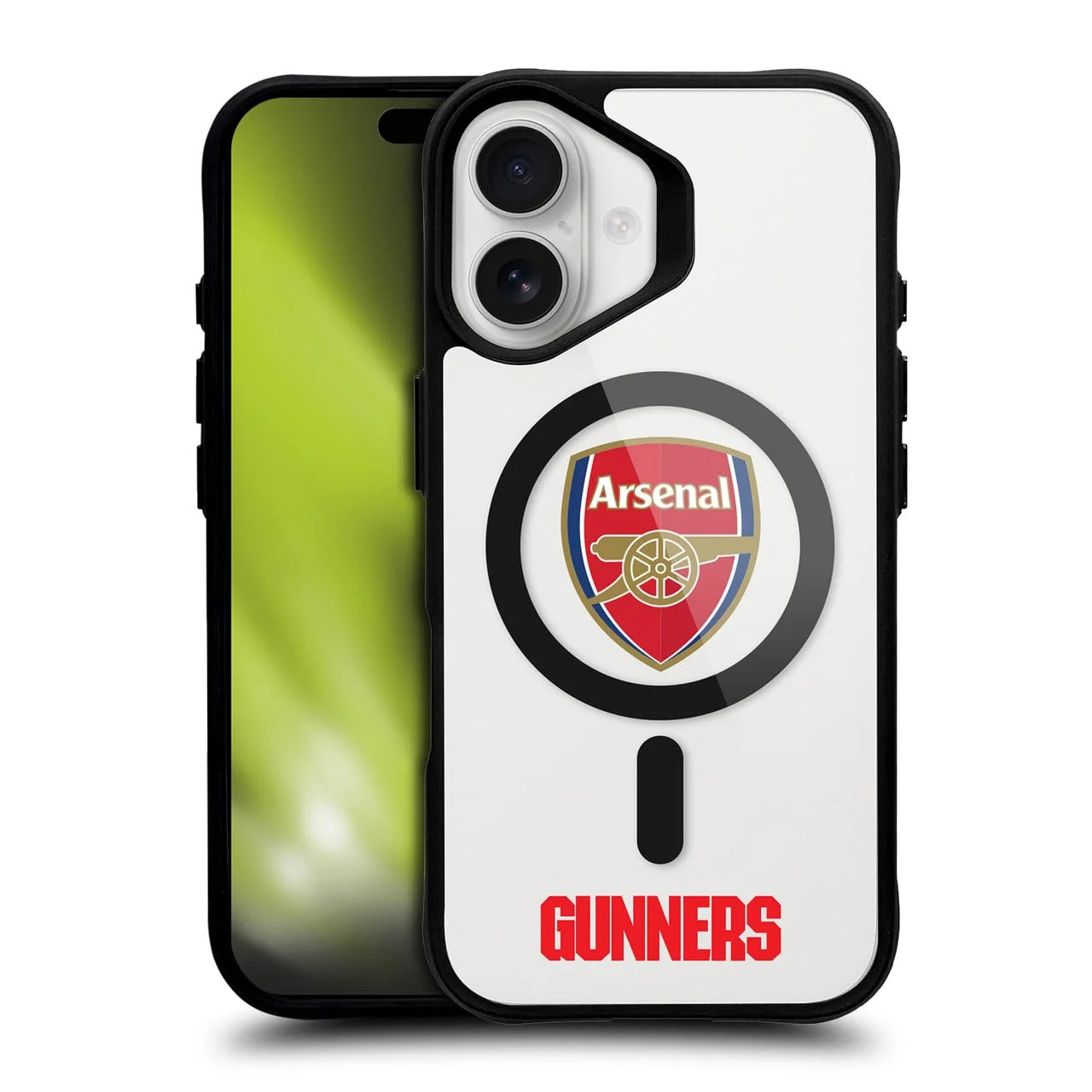 Funda para Apple iPhone 16 Head Case Designs Arsenal FC con protección MagSafe