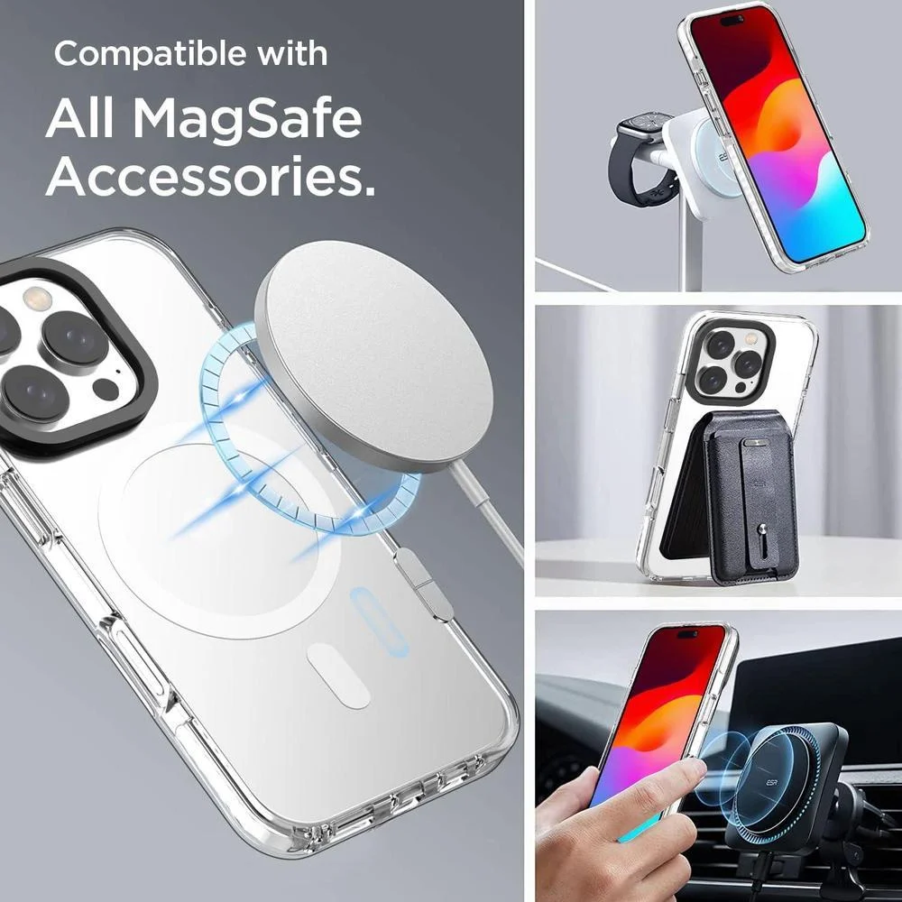 Funda AICase transparente compatible iPhone 16 Pro con MagSafe, magnética y delgada, no amarillenta, ligera y protectora