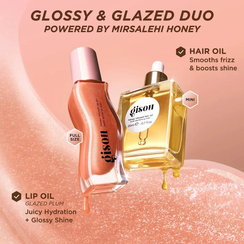 Glossy & Glazed Set de Regalo Aceite para Cabello y Labios
