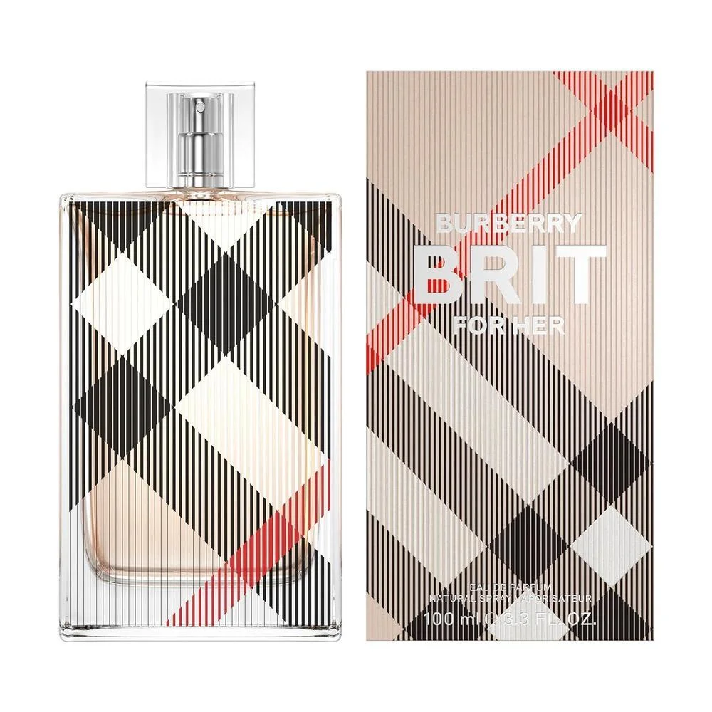 Burberry Brit Eau De Parfum, perfume floral para mujer con notas de pera helada, almendra azucarada y vainilla