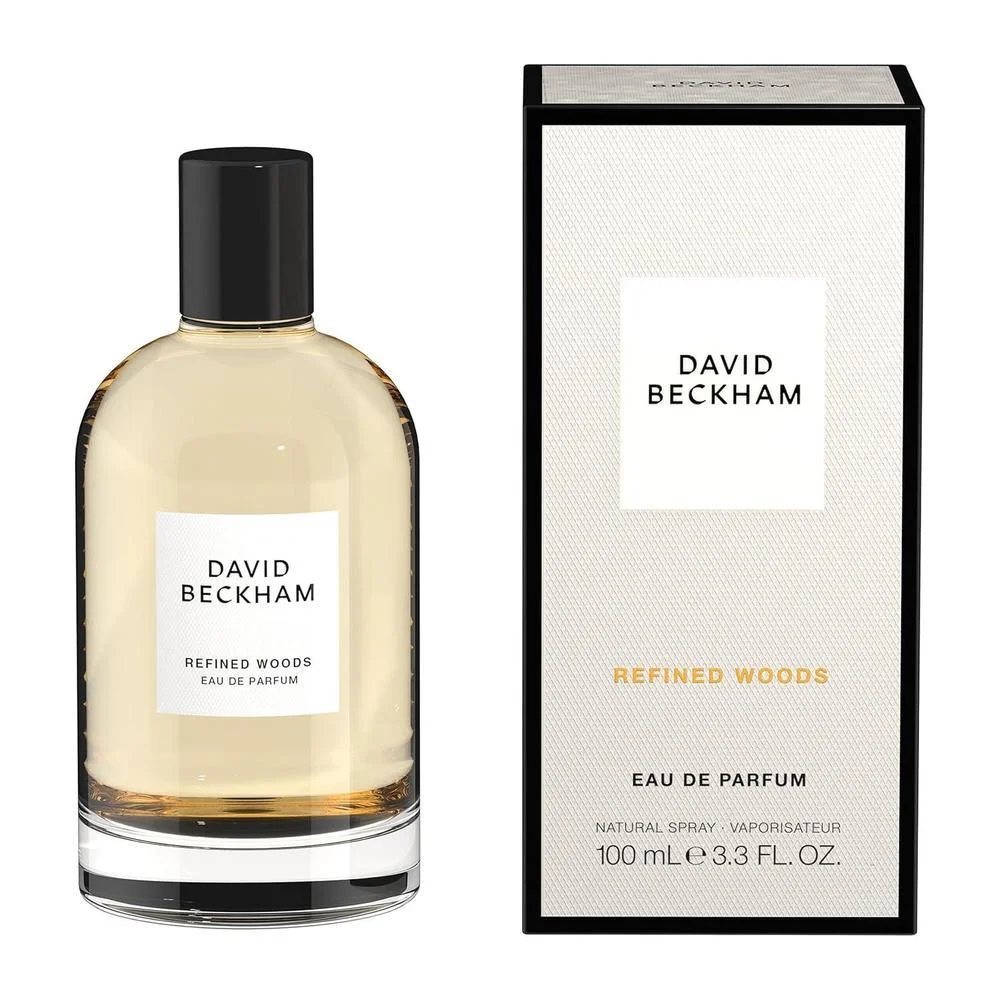 Eau de Parfum David Beckham Refined Woods, notas amaderadas y especiadas de cardamomo, lavanda y cedro