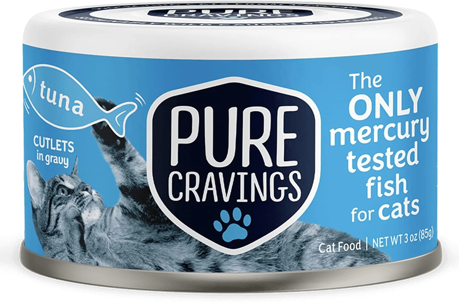Alimento húmedo para gatos Pure Cravings atún en trozos con salsa, pack 12 latas