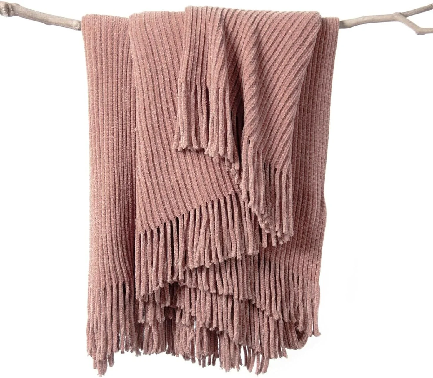 Manta Lifein Chenille Tejida Rosa 60 x 80 Pulgadas