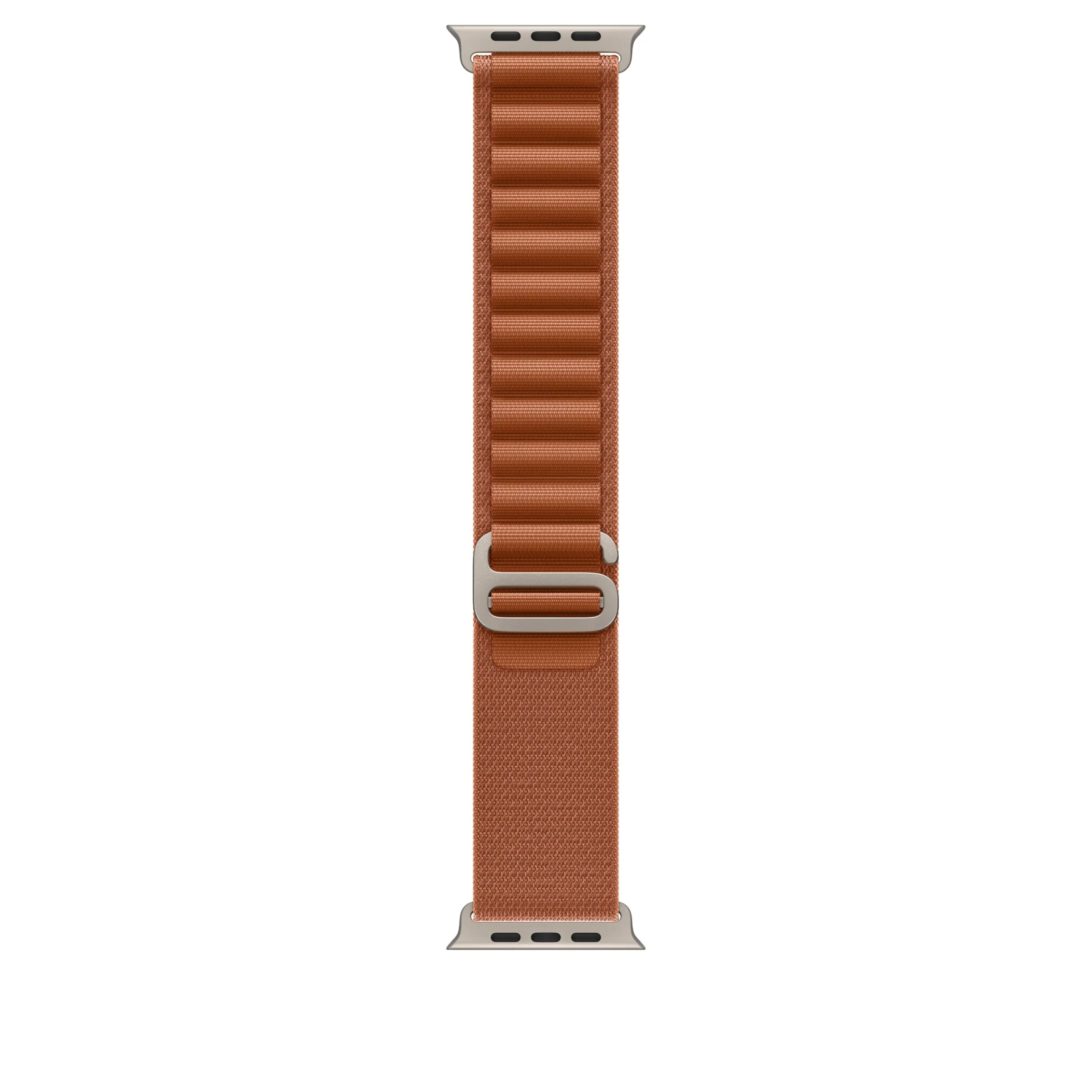 Apple Watch Band - Alpine Loop - 49mm - Terra Cotta - Small - Natural Titanium Finish
